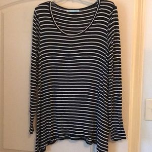 LONG SLEEVE STRIPED T SHIRT DRESS